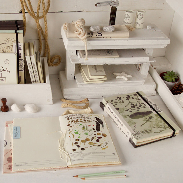 包邮九口山野风集自然收集物限量16开空白手帐笔记本速写本大本子