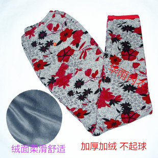 女士棉冬季加厚加绒保暖裤 中老年加肥不倒绒棉裤内穿单件防寒