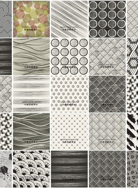 矢量设计素材 22张现代风格抽象线条手绘四方连续底纹 EPS格式