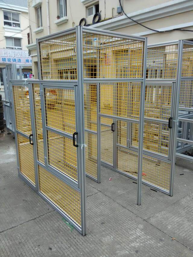 欧标工业型材4040客户定制机械设备烤漆丝网保护架 机架 来图定制