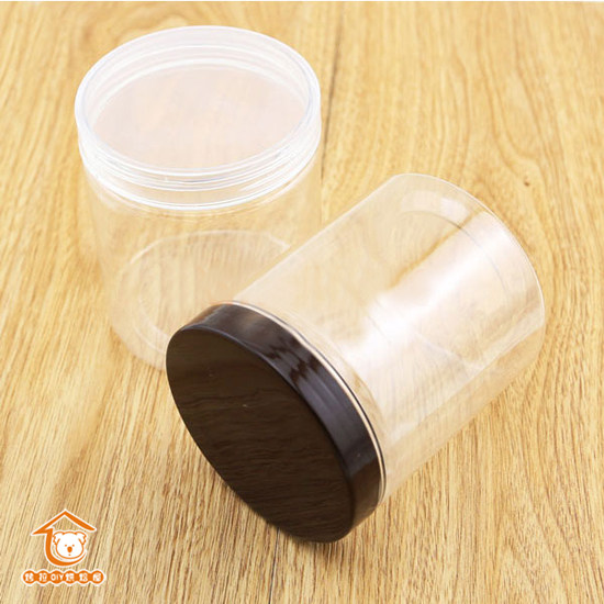 大号PET塑料饼干瓶 圆形透明密封罐 干果花茶叶干果糖果瓶储蓄罐