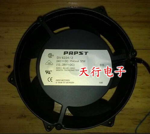 3线 DV6224/2 原装德国ebmpapst 24V 37W 172*51MM ABB变频器风扇