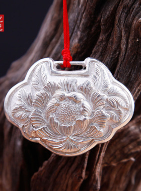 守忆生肖图案百家锁儿童银锁宝宝满月周岁礼物定制纯银婴儿空心锁