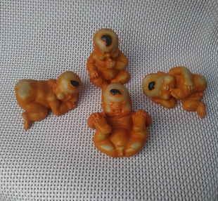 桌面摆件卧室四喜娃娃五子登科吃喝拉撒睡小孩造型 树脂 摆件小号