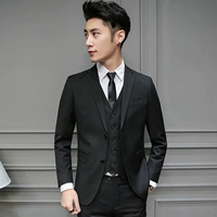 Mùa xuân phiên bản Hàn Quốc của nam giới kinh doanh trang trí chú rể với Lang đám cưới nhỏ phù hợp với áo khoác áo dịch vụ tiệc thời trang - Suit phù hợp áo vest nam cao cấp