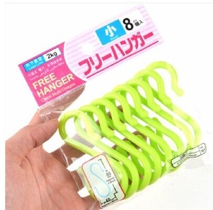 日本大号塑料S钩 厨房钩子挂勾 便利S挂钩塑料挂钩 s型 s勾 小号