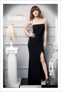 高开叉大码连衣裙 CD变装 大码晚礼服 晚宴装 鱼尾裙