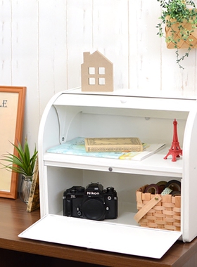 日式烤漆白色双层收纳箱大号铁盒子咖啡杯零食医药箱储物神器复古