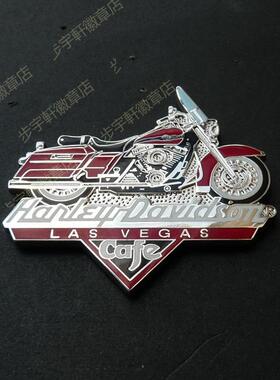 美国拉斯维加斯哈雷 红色路王机车徽章胸针男  衬衫配饰 文玩配饰