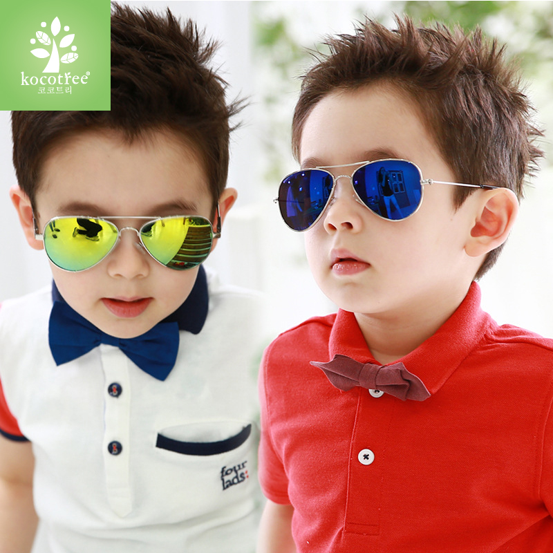 Color film Glasses Boys Sunglasses Children Anti-UV Girls Baby Kids Goggles