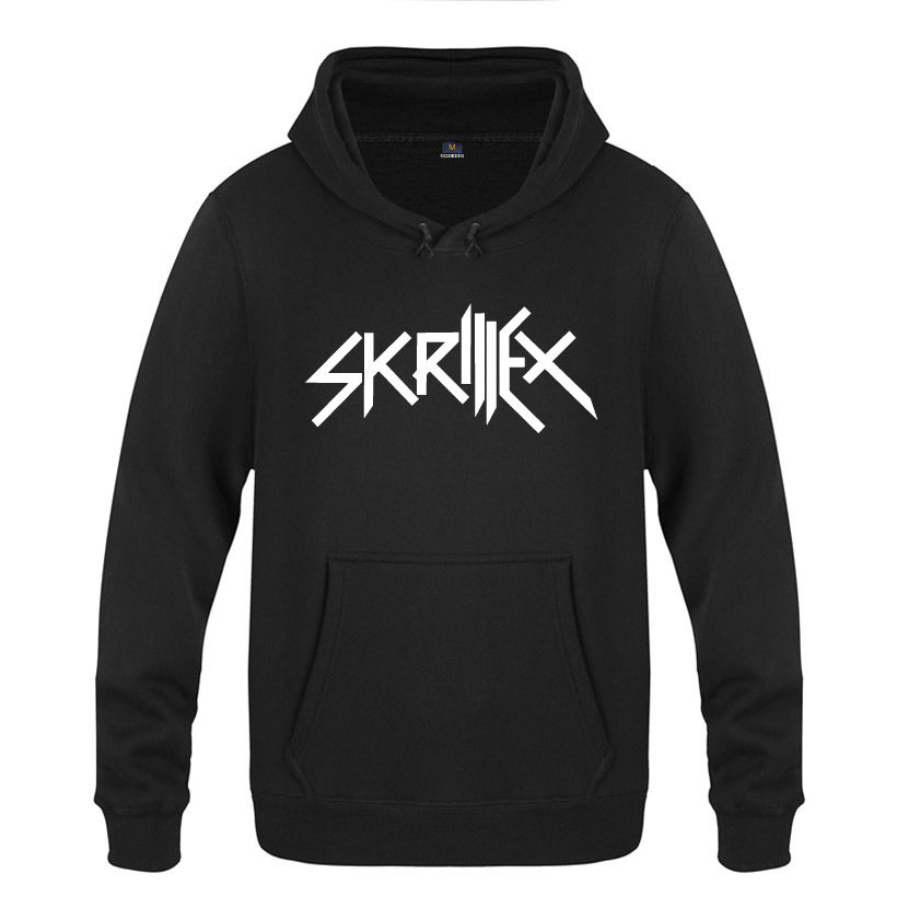 抓绒男式连帽卫衣 史奇雷克斯 skrillex 音乐摇滚 dj潮牌韩版字母