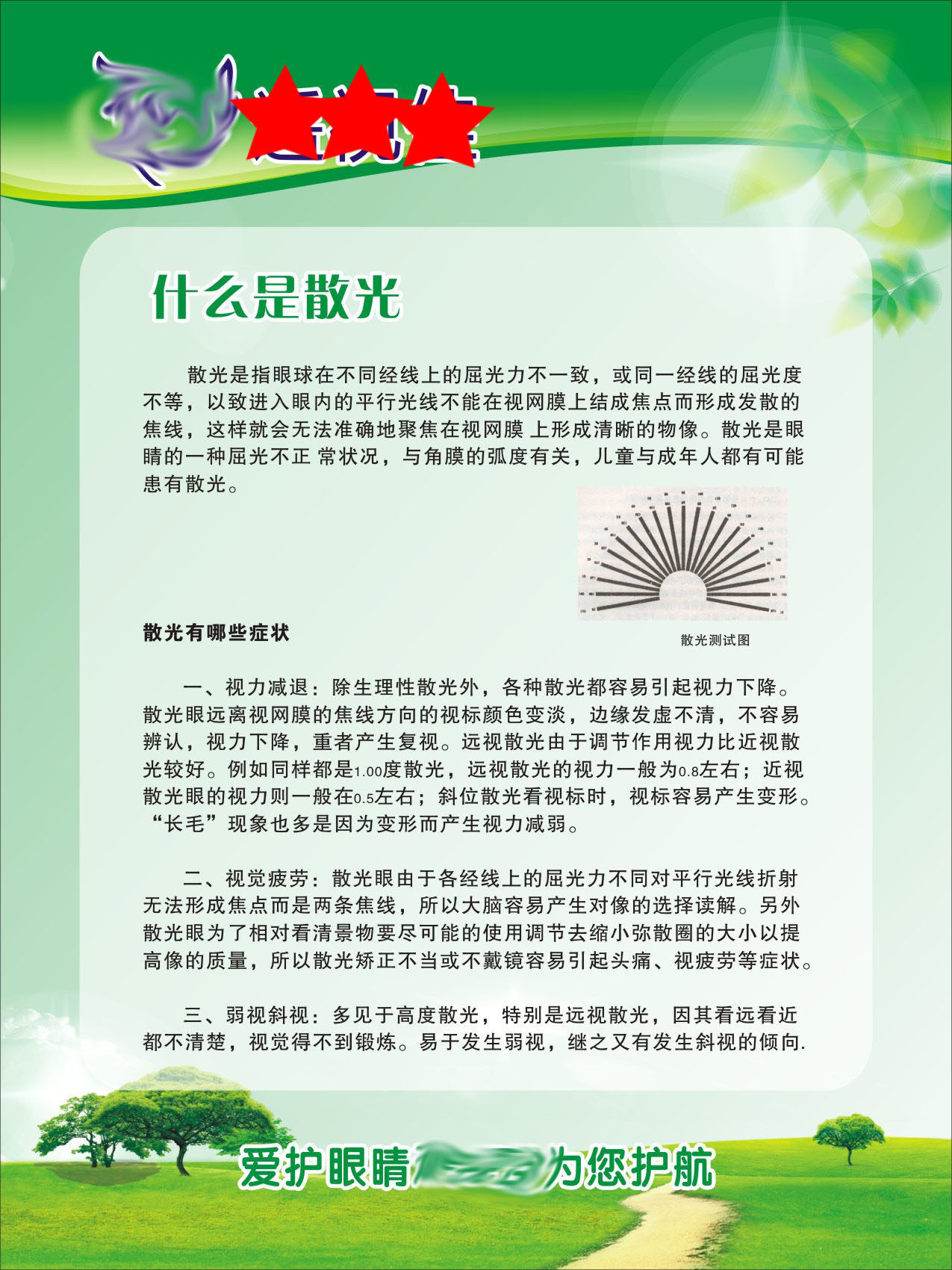728海报印制展板写真喷绘贴纸798眼睛视力保健知识2什么是散光