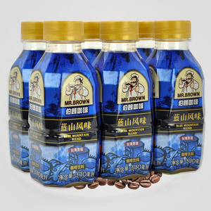 伯朗咖啡 蓝山风味咖啡饮料 三合一咖啡即饮品 330ml*6瓶装