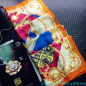 妈妈礼物花语谣新款桑蚕丝真丝职业大方巾真丝空调披肩时尚围巾女