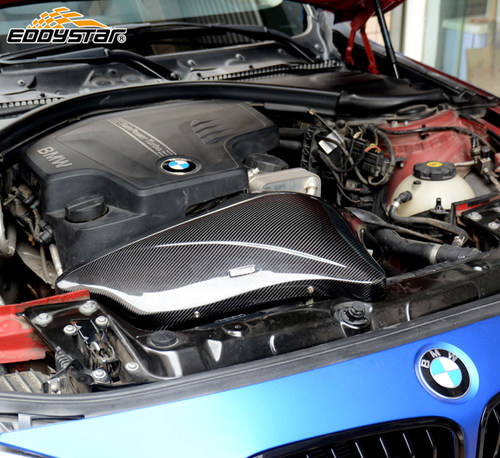 适配宝马F30 328 F35 N20 320 EDDY三代碳纤进气风箱冬菇头改装