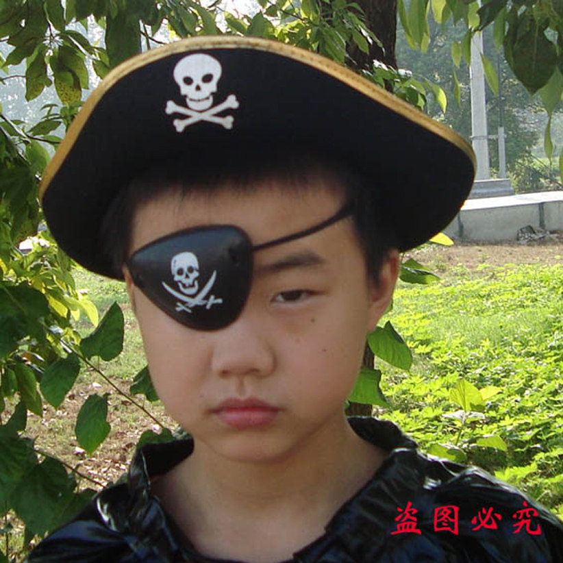 依依小天使 万圣节儿童节万圣节海盗帽海盗头巾成人儿童海盗装扮