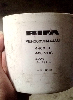 进口RIFA 力发200系列 400v4400uf 带尾螺丝柱电容器400v4100uf