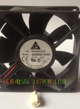 原装正品Delta/台达散热风扇ASB0812HH DC12V 0.3A 2线 8025