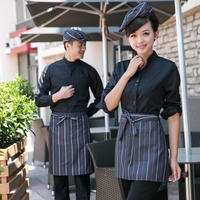 酒店工作服秋冬装男女咖啡西餐厅茶楼饭店服务员长火锅店餐饮工装