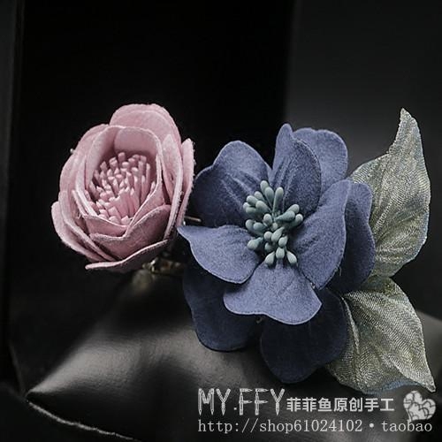 纯手工花朵发夹·春款弹簧夹 欧美顶夹 时尚发饰 横夹头饰女,饰品/流行首饰/时尚饰品新,发饰,淘宝优惠券,粉丝福利购,淘宝优惠卷