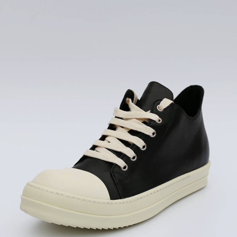 ro经典低帮系带黑拼色潮鞋牛皮奶香tpu鞋底时尚潮男女情侣鞋暗黑