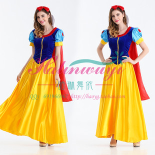 实拍圣诞服年会舞会服成人白雪公主裙舞台cosplay服装 含披风头饰