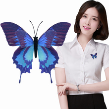 气质日韩版彩色布艺蝴蝶胸针简约时尚胸花女士别针丝巾扣潮配饰品