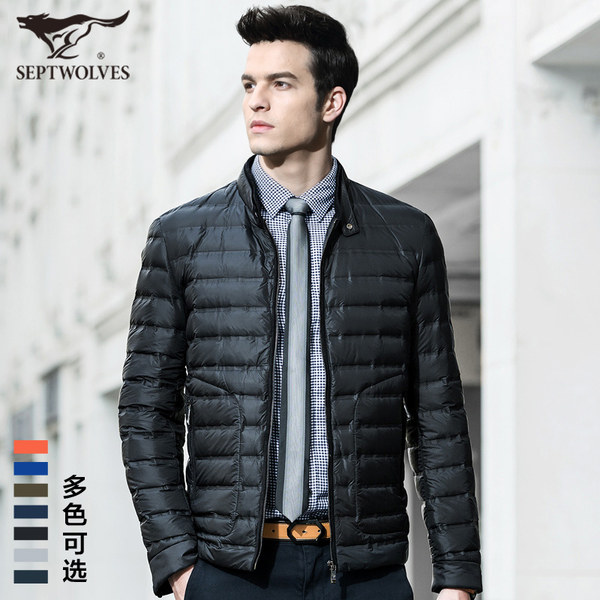 七匹狼 90%白鸭绒 男式轻薄款羽绒服 优惠券折后￥299包邮（￥419-120） 9色可选