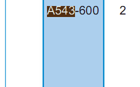 CG4 WAA248 CG4A543 CA10-A543-600E