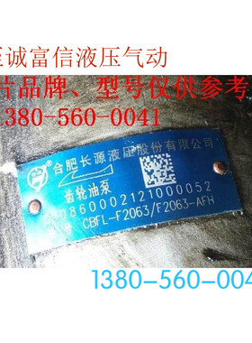 合肥长源液压泵、合肥赛源齿轮泵CBFL-F2063/F2063-AFH 齿轮油泵