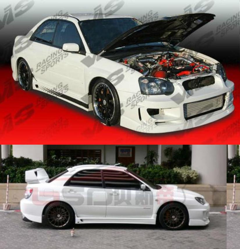树脂7~9代翼豹WRX\STI改装CS挚速款侧裙（Impreza）