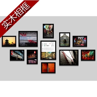 老四川成都重庆火锅店装饰画挂画饭店包厢墙画宽窄巷子锦里照片墙