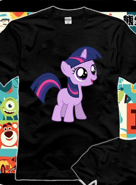 纯棉t恤短袖衣服彩虹小马我的小马驹小马宝莉My LittlePonyMLP