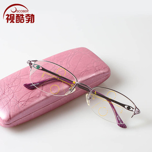 超轻时尚双光老花眼镜片男女内渐进多焦点老花镜看远看近远近两用
