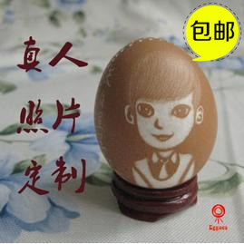 蛋雕手工真人照片定制创意礼品生日送闺蜜女生DIY个性礼物摆件