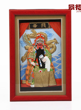 京剧风戏曲脸谱面塑出国泥人张