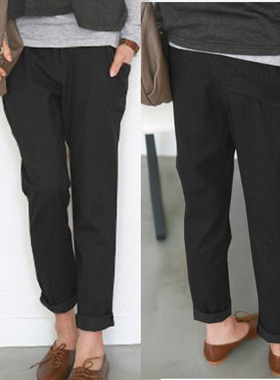 2024客衣都加肥加大码女装 美式经典设计哈伦裤棉质小脚长裤 K149