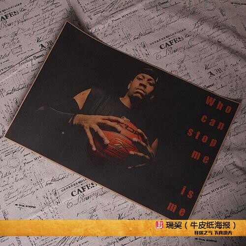 NBA球星海报艾弗森Iverson抢断王孟菲斯灰熊队丹佛掘金队挂图定制