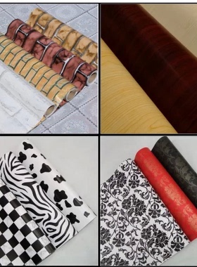 特价墙纸自粘木纹防水卧室温馨客厅3d立体背景墙贴壁纸宿舍装饰