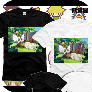 数码宝贝数码暴龙大耳兽古乐兽基尔兽纯棉衣服T恤短袖
