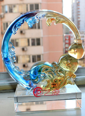 高档商务朋友生日圆满琉璃工艺品