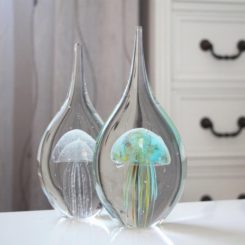 Housewarming New home decor Office a living room Entrance Boshan Glass ornaments Ocean luminescence jellyfish gift Keepsakein the Home accessories , Decoration  category - from Buy2taobao.com to provide professional Taobao agent buy service