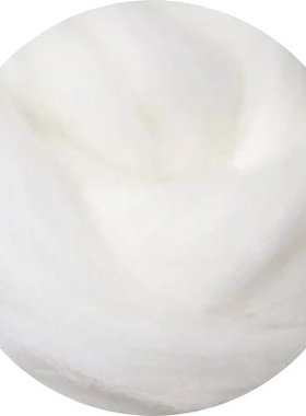 羊毛毡戳戳乐 西班牙羊毛条SPAIN短纤维△纯白