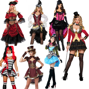 诱惑演出服成人女cosplay小丑服马戏团驯兽师服装万圣节服装制服