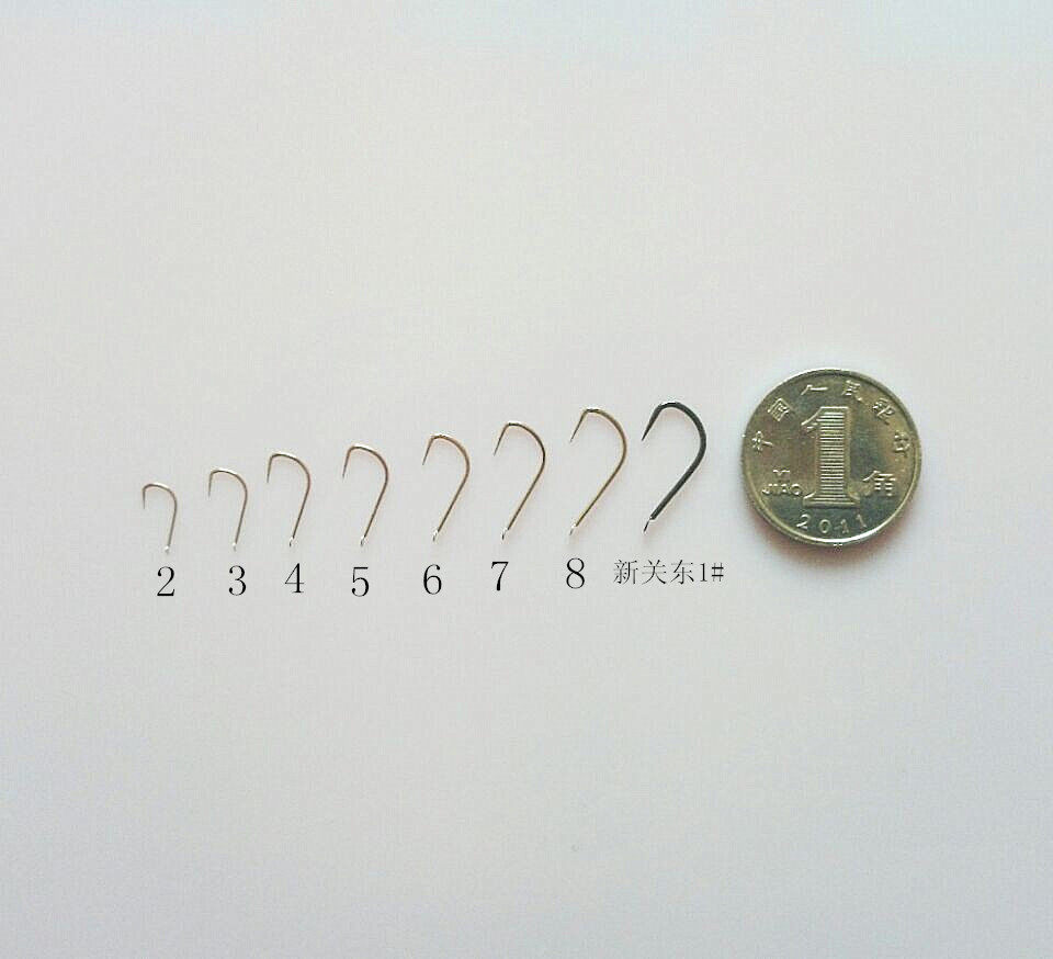 飞鲫细钩条白袖钩新关东无倒刺50只散装pk日本进口欧娜钓鱼钩