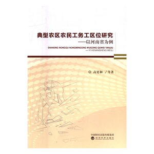 正版 典型农区农民工务工区位研究:以河南省为例 高更和等 书店 区域经济书籍 书 畅想畅销书