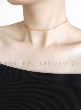 vf定制美国进口14k细金欧美项圈