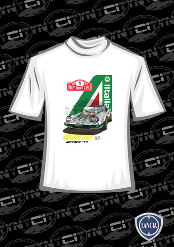 蓝旗亚 Lancia Stratos HF 1977 蒙特卡洛拉力 赛车 T恤