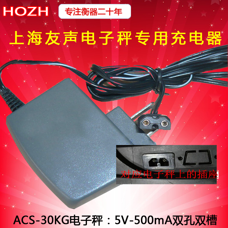 上海友声ACS-30kg电子台秤充电器XK3100称重显示器吊秤天平5v