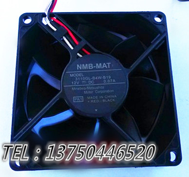 原装 NMB 3110GL-B4W-B19 12V 0.07A 8CM 8025 3线 散热 风扇